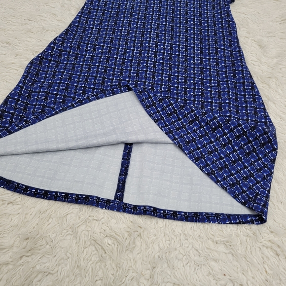 J Mclaughlin Swing Dress Blue Geoprint Sz Small - Picture 7 of 9